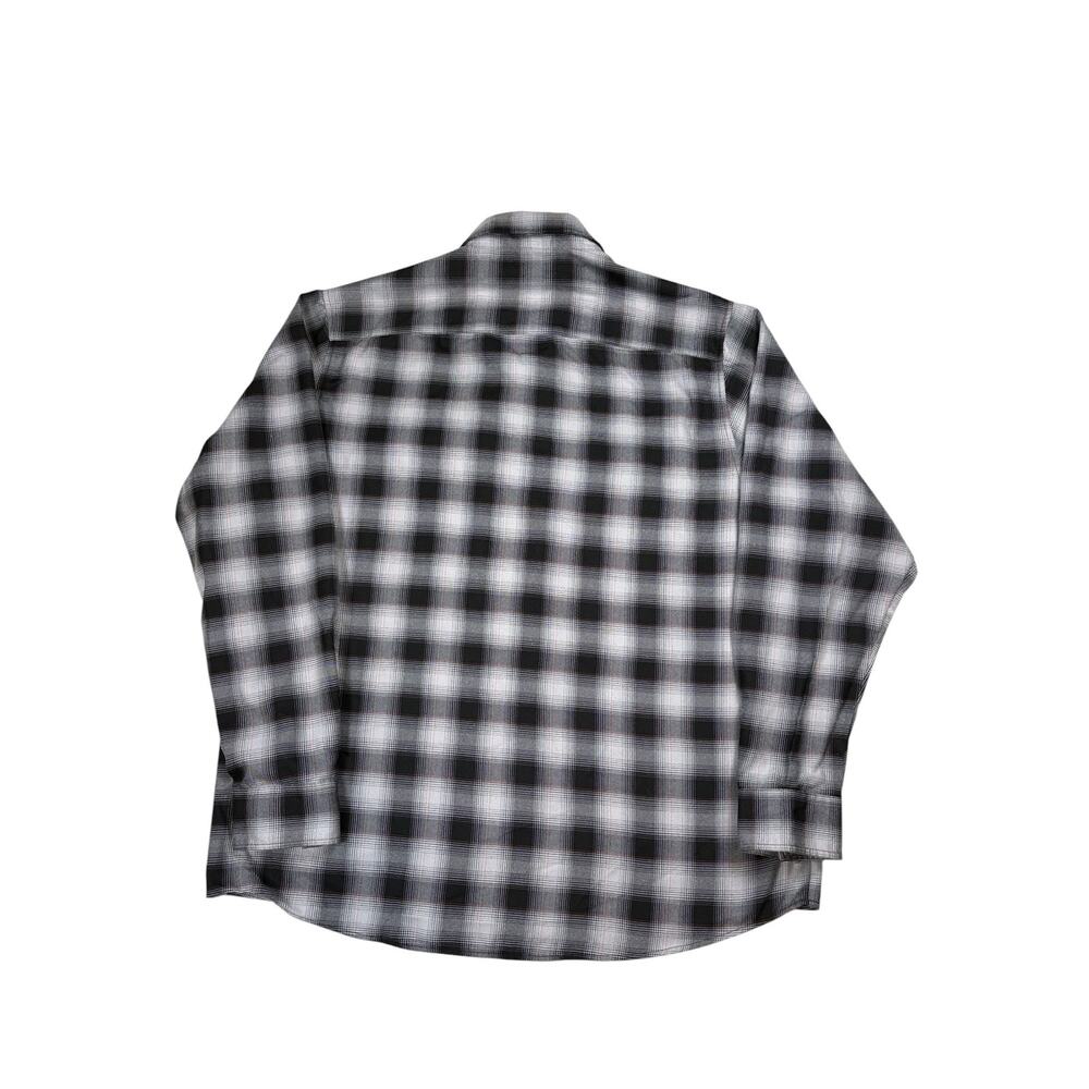 Dixxon Flannel Big Twin Plaid Snap Front Long Sleeve Shirt Men's 2X Black Gray - Picture 5 of 10